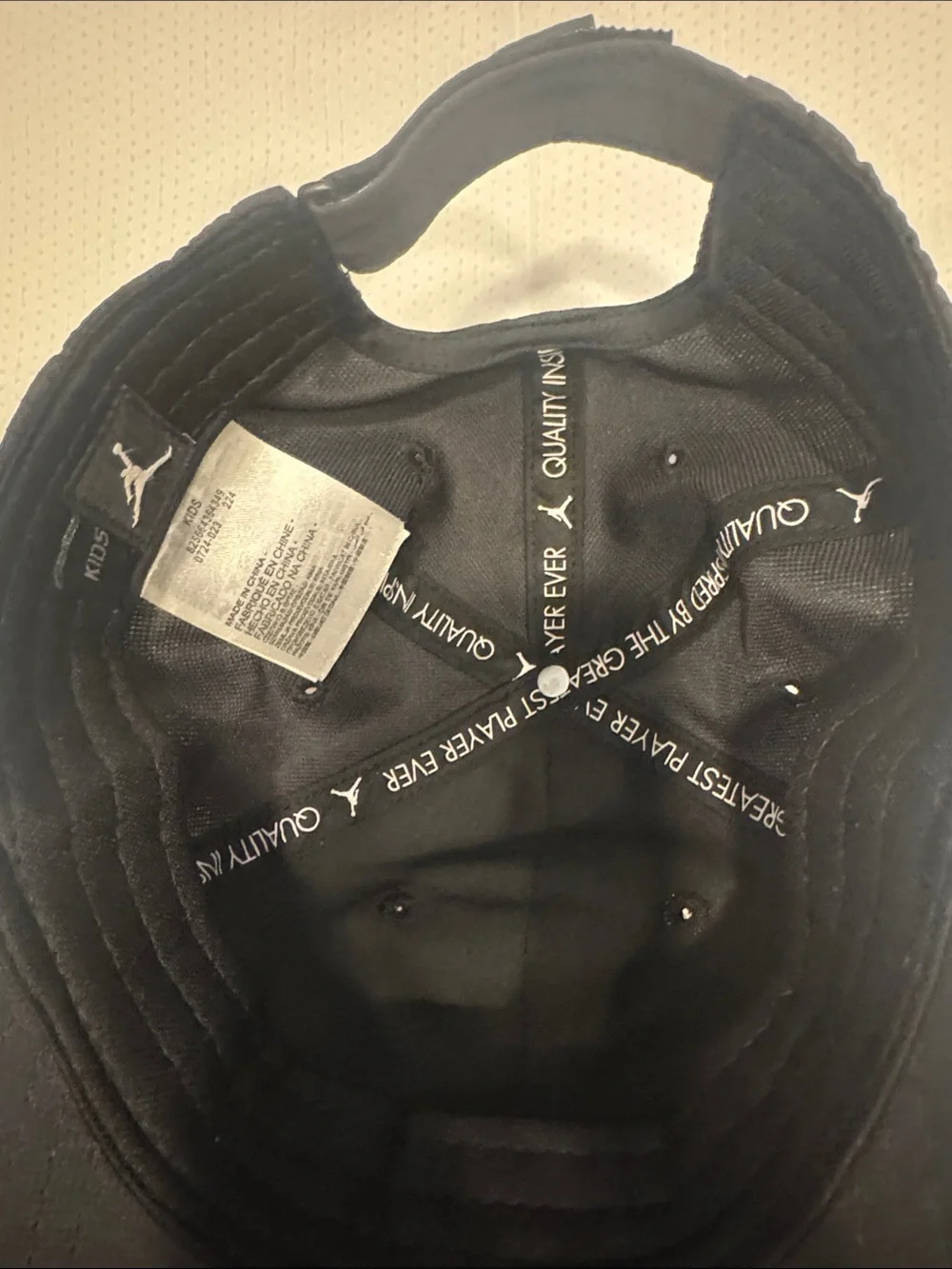 Jordan Black Cap with White Jumpman Emblem